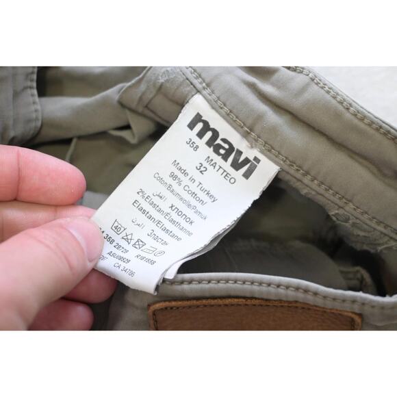 Mavi Jeans Matteo Stretch Shorts Gray Flat Khaki Chinos Mens Size 32 - Picture 5 of 7